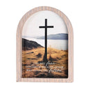 Dicksons Cross - I Do Not Fear Tomorrow Grey Wash Wood and Glass Tabletop or Hanging Wall Art 15 x 11.75 Inch