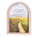 Dicksons You Make Known The Path Of Life Psalm 16:11 Grey Wash Wood and Glass Tabletop or Hanging Wall Art 15 x 11.75 Inch