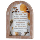Dicksons Inspirational Christian Wall Hanging Rustic Farmhouse Arched Window Wall Décor 9 x 13 Inch Glass With Distressed Wood Frame Trust in the Lord