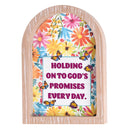 Dicksons Holding Onto Gods White Wash Wood and Glass Tabletop or Hanging Wall Art 12.75 x 9 Inch