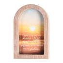 Dicksons I Have Come Into The Worl John 12:46 White Wash Wood and Glass Tabletop or Hanging Wall Art 10.5 x 6.75 Inch