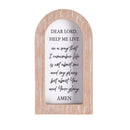 Dicksons Dear Lord Help Me Live White Wash Wood and Glass Tabletop or Hanging Wall Art 8.25 x 4.5 Inch