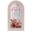 Dicksons Inspirational Christian Wall Hanging Seasonal Rustic Farmhouse Arched Window Wall Décor 5 x 8 Inch Glass With Distressed Wood Frame Hello Fall