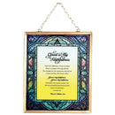 Dicksons, Classic Hymns, Inspirational Christian, 10 x 12 inch Metal Framed Glass, Stain Glass Look, Includes Chain for Wall Hanging or Window Suncatcher, Great is Thy Faithfulness