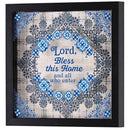 Dicksons Inspirational Christian Wall Hanging Shadow Box Style Framed Wall Décor for Home 10 x 10 Inch Wood and Glass Lord Bless This Home