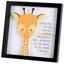 Dicksons Inspirational Christian Framed Shadow Box Wall Art 10 x 10 Inch Wood and Glass Giraffe I Praise You
