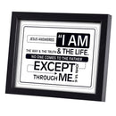 Dicksons I Am The Way The Truth And The Life Glossy Black 11 x 9 Wood Shadow Box Style Tabletop Or Wall Framed Art
