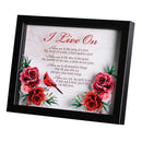 Dicksons Cardinal Roses I Live On, Multicolor 11 x 9 Inch MDF/Glass Framed Wall Art