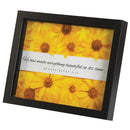 Dicksons He Made Everything Beautiful Yellow Sunflower 11 x 9 MDF Shadow Box Wall and Table Top Frame