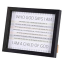 Dicksons I Am A Child Black and Grey 11 x 9 Inch Wood and Glass Shadow Box Wall and Tabletop Frame