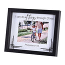 Dicksons I Can Do All Things Black and Grey Fits 5 x 7 Inch Photo Wood and Glass Shadow Box Wall and Tabletop Photo Frame