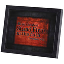 Dicksons Be On The Alert Stand Firm Glossy Black 11 x 9 Wood Shadow Box Style Tabletop Or Wall Framed Art