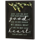 Dicksons Let Us Not Grow Weary Black 12 x 15 Inch MDF Decorative Wall and Tabletop Frame