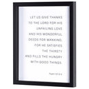 Dicksons Let Us Give Thanks For His Unfailing Love 12 x 15 Inch Shadow Box Wall and Tabletop Frame