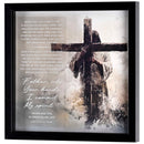 Dicksons Inspirational Christian Framed Shadow Box Wall Art 13 x 13 Inch Wood and Glass Jesus With Cross Place Called Calvary