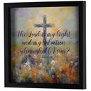 Dicksons Inspirational Christian Wall Hanging Shadow Box Style Framed Wall Décor for Home 13 x 13 Inch Wood and Glass Lord Is My Light and Salvation