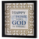 Dicksons Inspirational Christian Wall Hanging Shadow Box Style Framed Wall Décor for Home 13 x 13 Inch Wood and Glass Happy the Home When God Is There