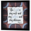 Dicksons Inspirational Christian Framed Shadow Box Wall Art 13 x 13 Inch Wood and Glass Geometric Lord Is My Rock