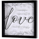 Dicksons Inspirational Christian Framed Shadow Box Wall Art 13 x 13 Inch Wood and Glass Love Each Other Deeply