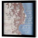 Dicksons Inspirational Christian Framed Shadow Box Wall Art 13 x 13 Inch Wood and Glass Floral Silhouette Be Who He Created