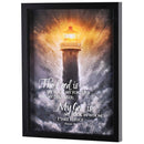 Dicksons The Lord Is My Rock - Psalm 18:2-17 x 13 Inch Black MDF Wood and Glass Wall or Tabletop Framed Art