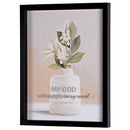 Dicksons My God Will Supply Philippians 4:19 Black Wood and Glass Shadowbox Style Hanging Wall Art 17 x 13 Inch