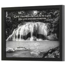 Dicksons Give Thanks to The Lord Black and White Waterfall 15 x 12 MDF Wall and Table Top Frame