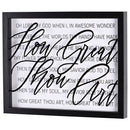 Dicksons How Great Thou Art - 15 x 12 Inch Black MDF Wood and Glass Wall or Tabletop Framed Art