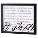Dicksons It Is Well With My Soul - 15 x 12 Inch Black MDF Wood and Glass Wall or Tabletop Framed Art