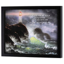 Dicksons For You Are My Rock Psalm 31:3 Black Wood and Glass Shadowbox Style Hanging Wall Art 15 x 12 Inch