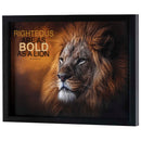 Dicksons Righteous Bold As A Lion Proverbs 28:1 Black Wood and Glass Shadowbox Style Hanging Wall Art 17 x 13 Inch