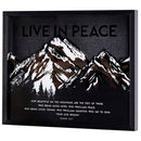 Dicksons Inspirational Christian Framed Shadow Box Wall Art 17 x 21 Inch Wood and Glass Mountain Live in Peace