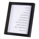 Dicksons FRMWDBL-810-100 Love, Joy, Peace Classic Black 11 x 9 Inch Wood and Glass Shadow Box Wall and Tabletop Frame