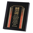 Dicksons Man Of God Glossy Black 11 x 9 Wood And Glass Shadow Box Style Tabletop Or Wall Framed Art