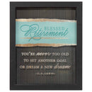 Dicksons Blessed Retirement Green and Black 11 x 9 Inch MDF Wall and Table Top Frame