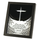 Dicksons I Am The Way Encouraging Verse Black and White 11 x 9 MDF And Glass Framed Shadowbox Wall Art With Hanger