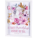 Dicksons A Sweet Friendship Proverbs 27:9 Pink/White 15 x 12 Inch MDF/Glass Framed Wall Art