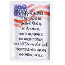 Dicksons Pledge Of Allegiance White Wood and Glass Shadowbox Style Hanging Wall Art 15 x 12 Inch