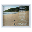 Dicksons Footprints Cream and Tan 15 x 12 Inch MDF Decorative Tabletop or Wall Frame