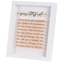 Dicksons Inspirational Christian Framed Shadow Box Wall Art 9 x 11 Inch Wood and Glass Faithful