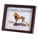 Dicksons The Lion Of Judah Revelation 5:5 Dark Brown Wood and Glass Shadowbox Style Tabletop or Hanging Wall Art 11 x 9 Inch