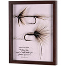Dicksons Follow Me and I Will Make You Fishers of Men - Matthew 4:19-15 x 12 Inch Walnut Brown MDF Wood and Glass Shadowbox Block Sign
