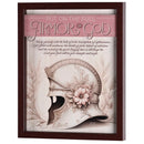 Dicksons Full Armor of God Ephesians 6:10; 13-18 Dark Brown Wood and Glass Shadowbox Style Hanging Wall Art 15 x 12 Inch