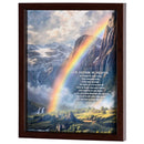 Dicksons The Lords Prayer Matthew 6:9-13 Dark Brown Wood and Glass Shadowbox Style Hanging Wall Art 15 x 12 Inch