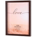 Dicksons Love One Another As I Have Loved You - John 13:34-13 x 17 Inch Walnut Brown MDF Wood and Glass Shadowbox Block Sign