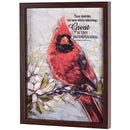 Dicksons Your Mercies Are New Every Morning - Lamentations 3:22-23 - 13 x 17 Inch Walnut Brown MDF Wood and Glass Shadowbox Block Sign