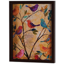 Dicksons Inspirational Christian Wall Hanging Shadow Box Style Framed Wall Décor for Home 13 x 17 Inch Wood and Glass Birds Word Of Our God Stands Forever