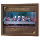 Dicksons The Last Supper In Remembrance Of Me Brown 15 x 12 MDF And Glass Framed Shadowbox Wall Art With Hanger