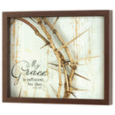 Dicksons My Grace Is Sufficient For Thee Brown 15 x 12 MDF And Glass Framed Shadowbox Wall Art With Hanger