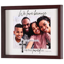Dicksons He First Loved Us Walnut Finish Shadow Box Wall and Tabletop Picture Frame Holds 8 x 10 Inch Photo